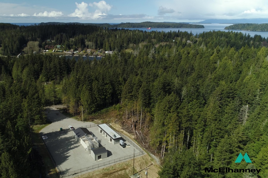 The new Upper Anacla wastewater treatment facility at Bamfield