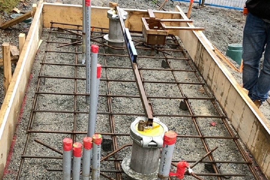 Preparation for pouring concrete